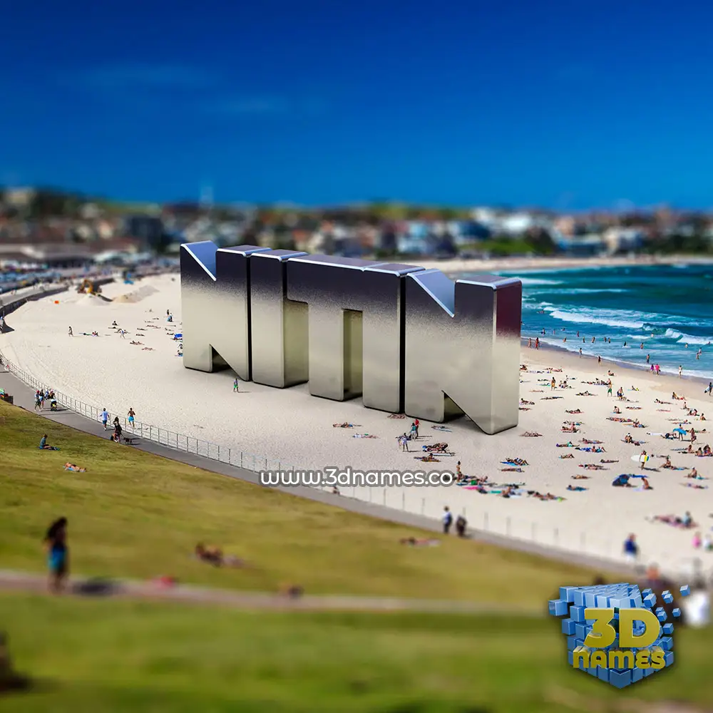 nitin in Bondi Beach style - 3D name wallpaper