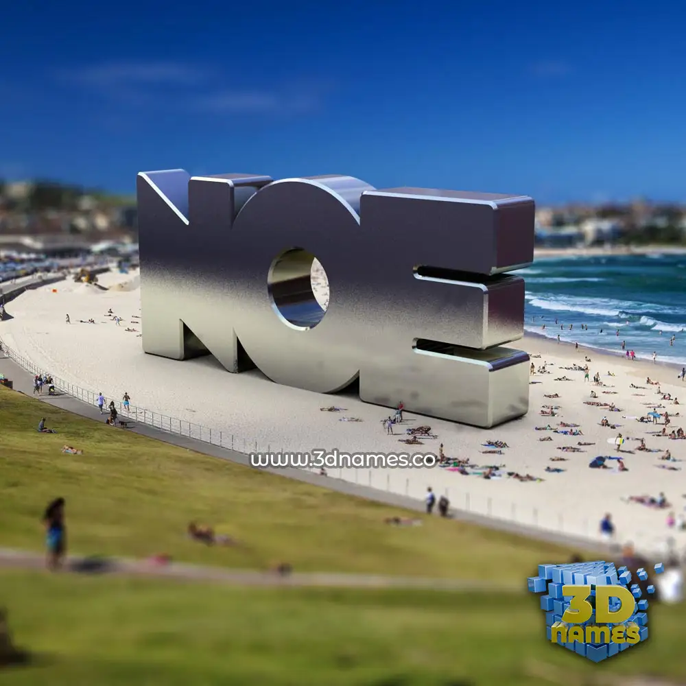 noe in Bondi Beach style - 3D name wallpaper