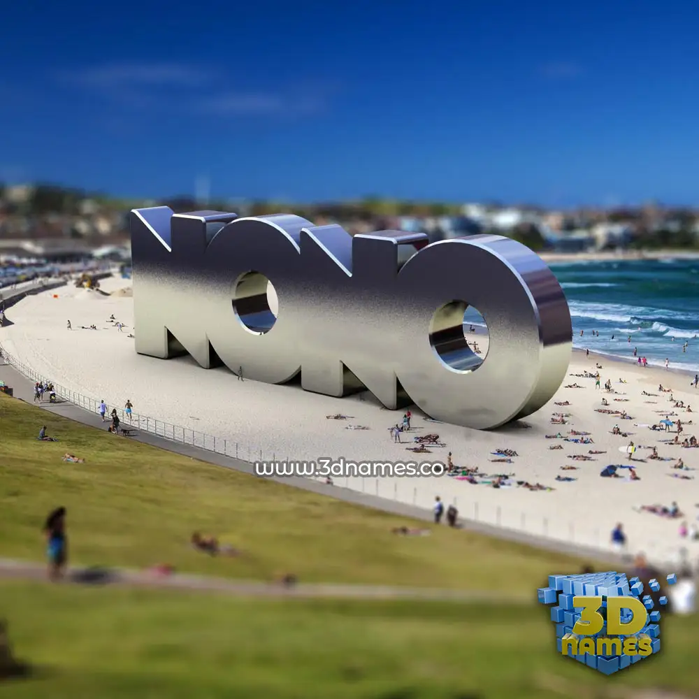 nono in Bondi Beach style - 3D name wallpaper