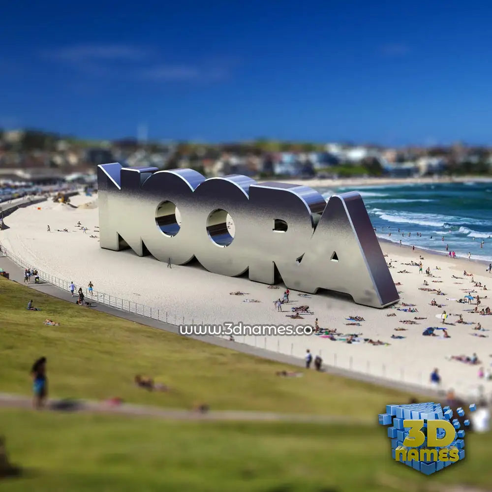 noora in Bondi Beach style - 3D name wallpaper