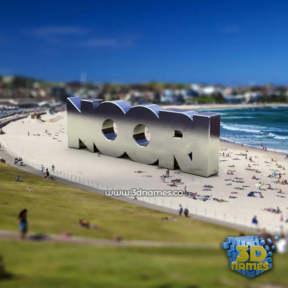 noori in Bondi Beach style - 3D name wallpaper