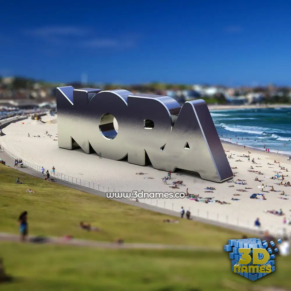 nora in Bondi Beach style - 3D name wallpaper