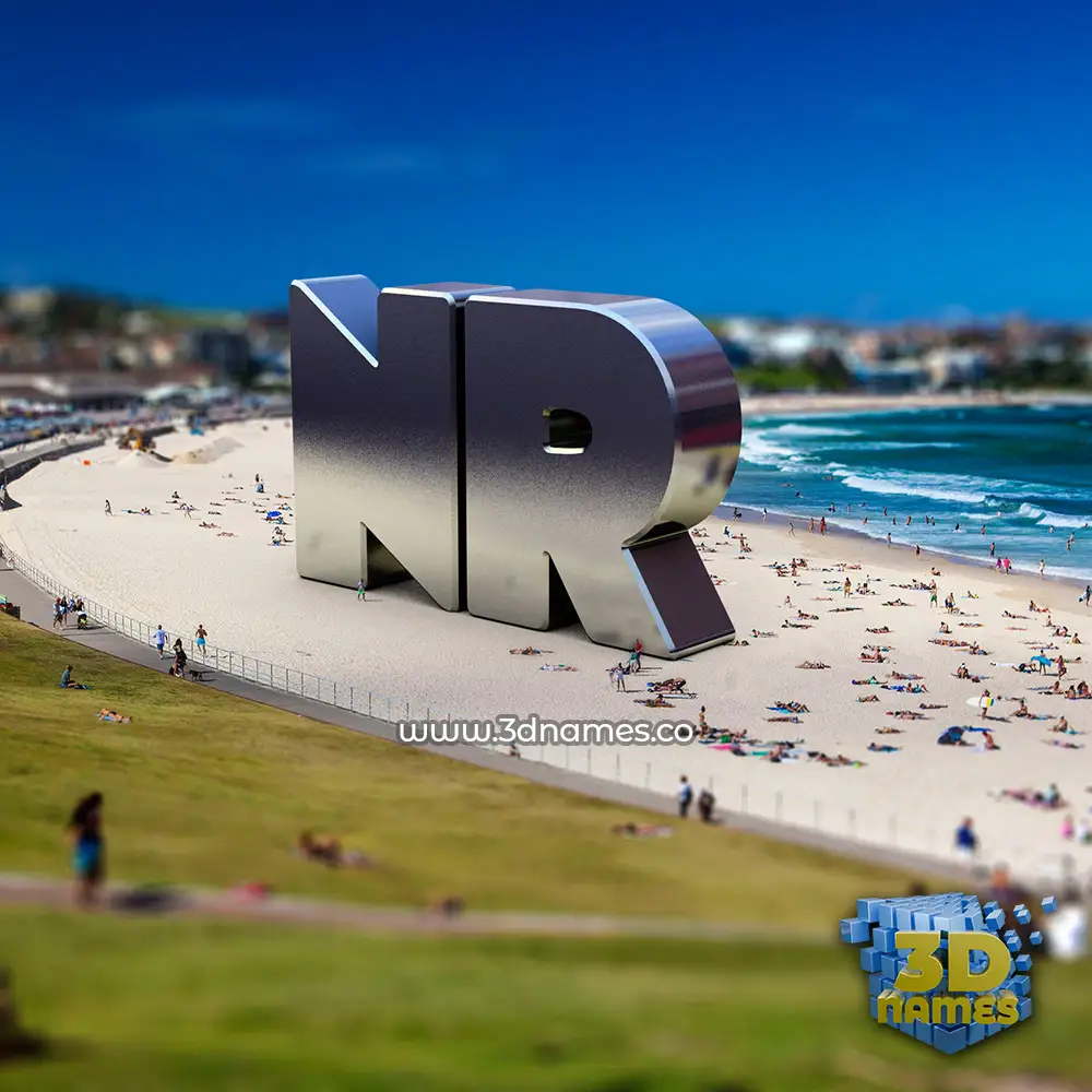 nr in Bondi Beach style - 3D name wallpaper