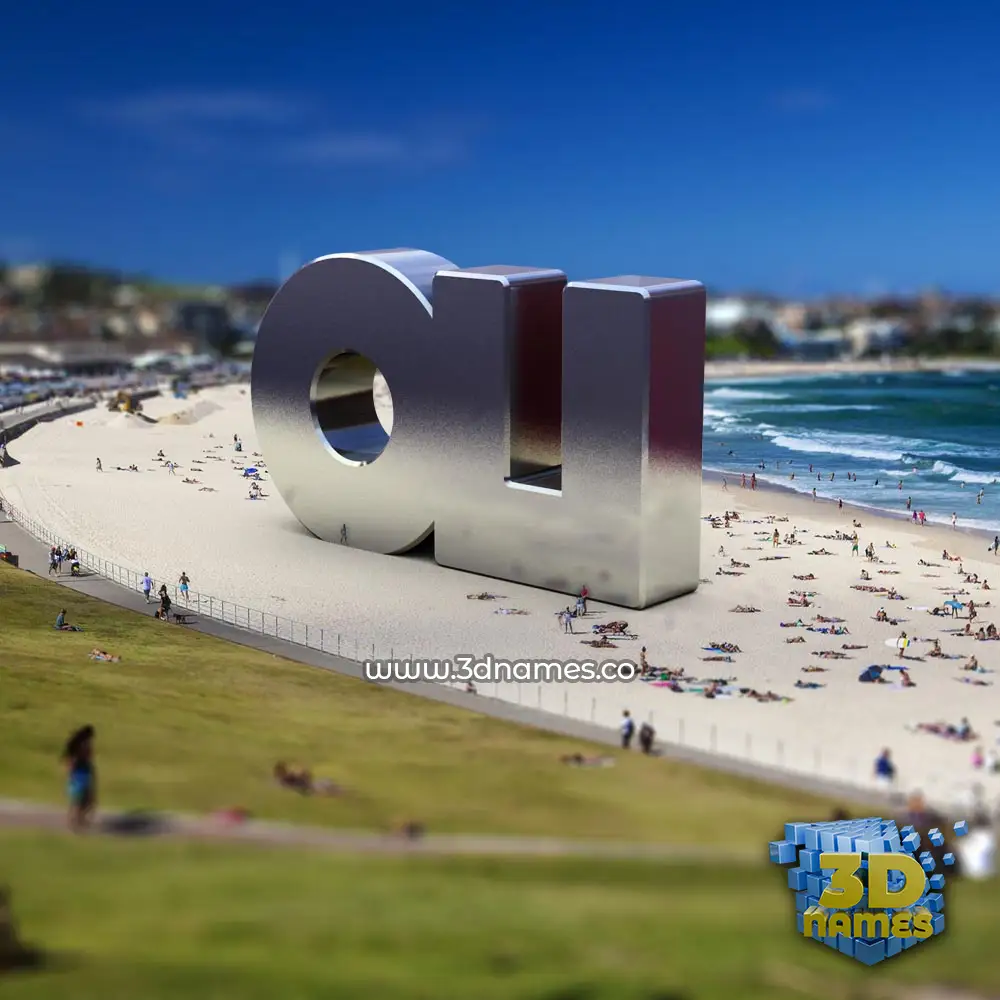 oli in Bondi Beach style - 3D name wallpaper