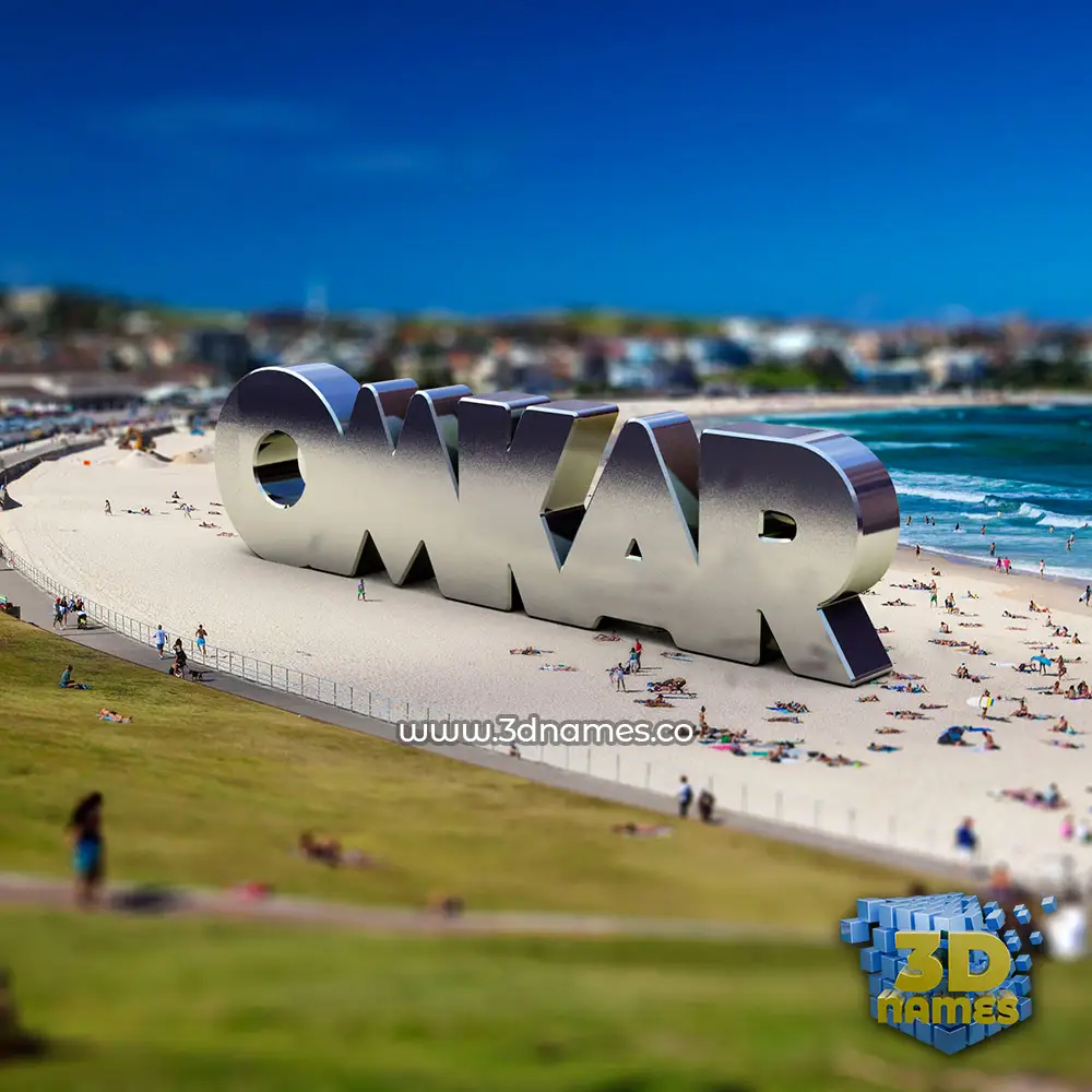 omkar in Bondi Beach style - 3D name wallpaper