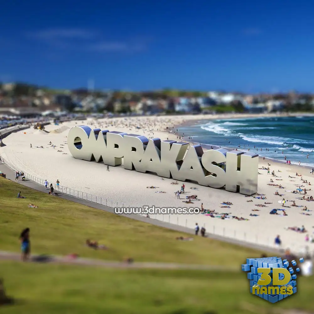 omprakash in Bondi Beach style - 3D name wallpaper