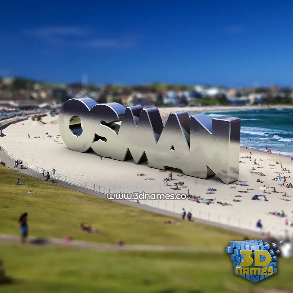 osman in Bondi Beach style - 3D name wallpaper