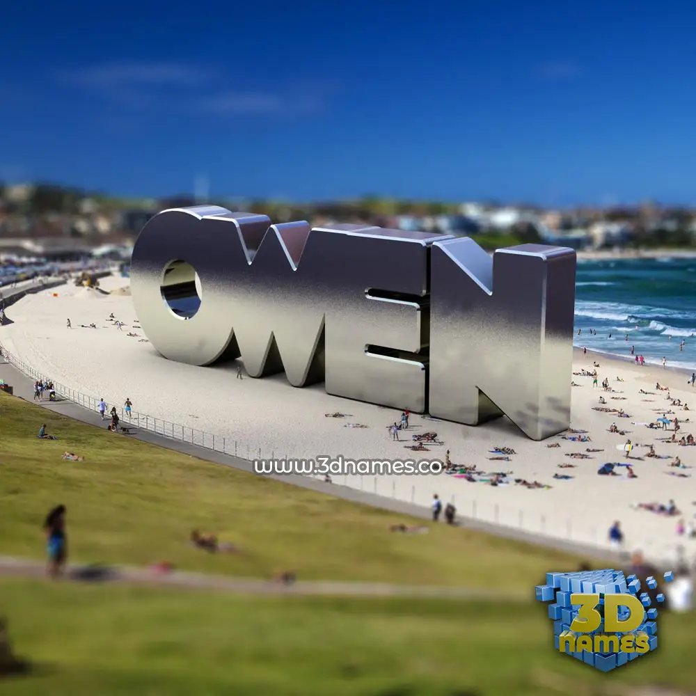 owen in Bondi Beach style - 3D name wallpaper