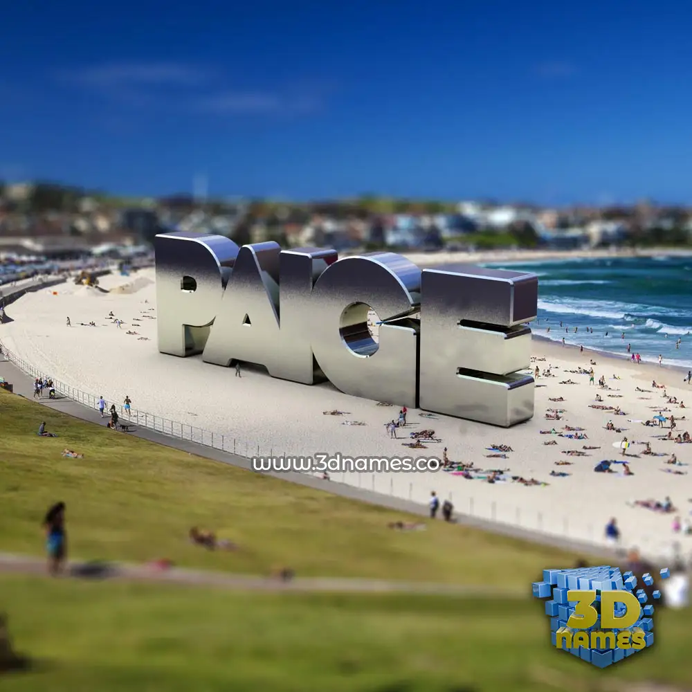 paige in Bondi Beach style - 3D name wallpaper