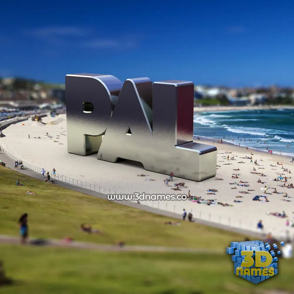 pal in Bondi Beach style - 3D name wallpaper