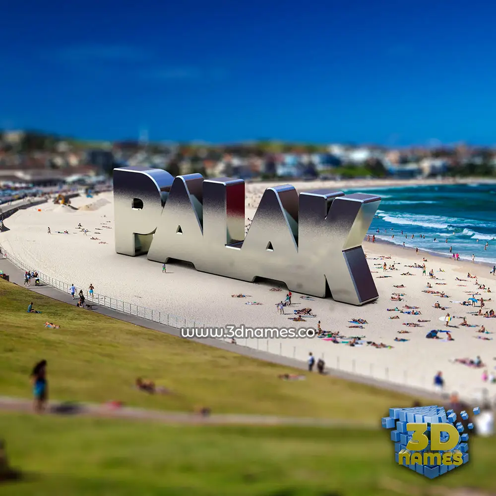 palak in Bondi Beach style - 3D name wallpaper