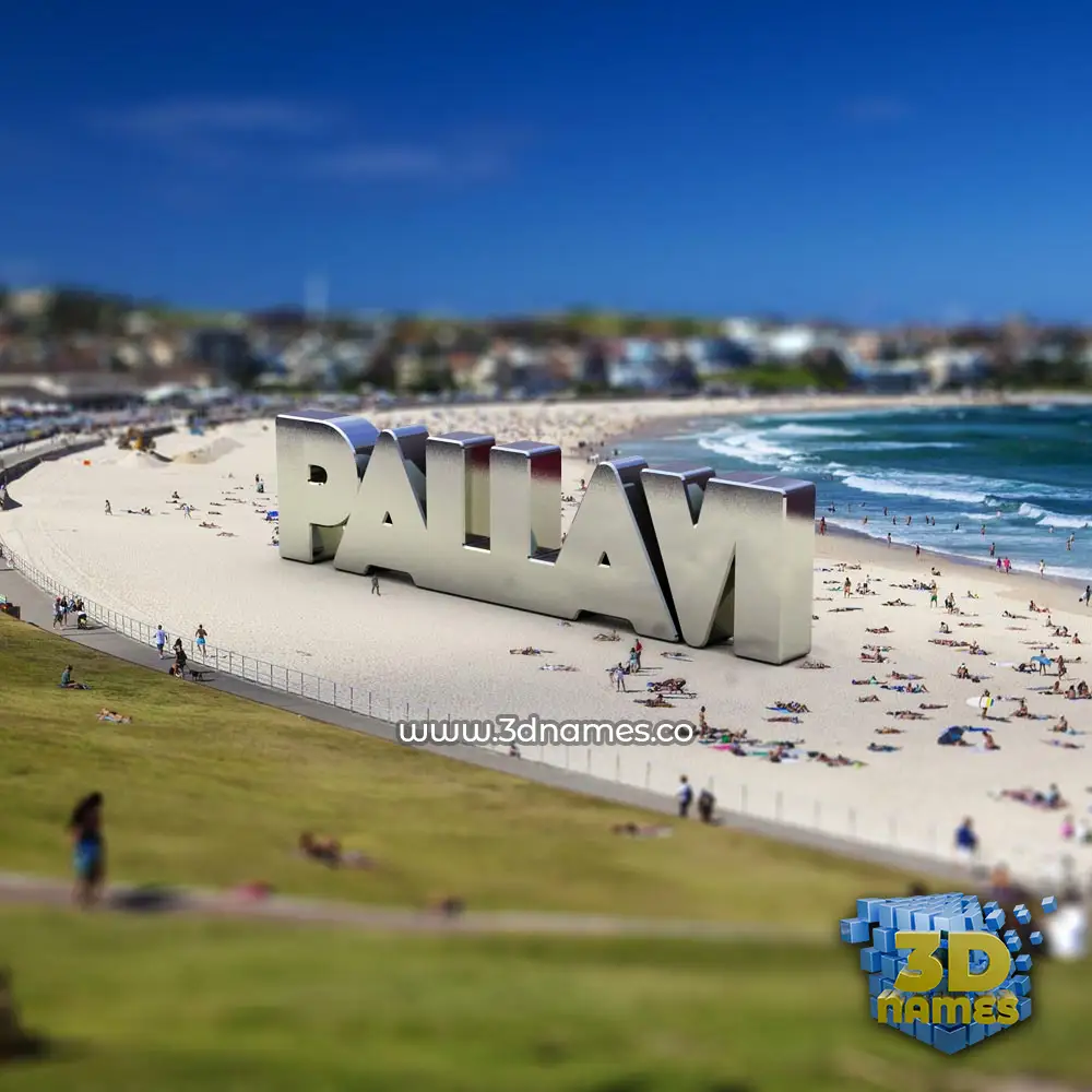 pallavi in Bondi Beach style - 3D name wallpaper