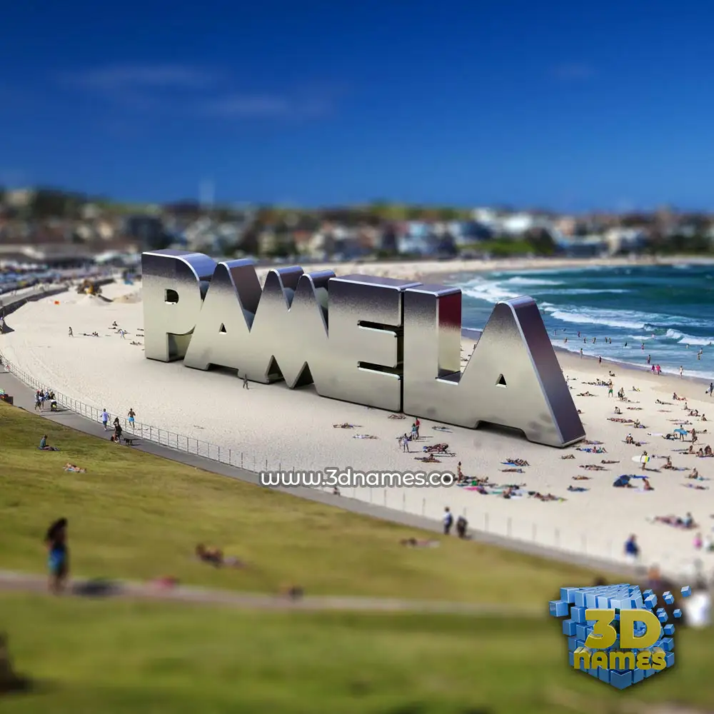 pamela in Bondi Beach style - 3D name wallpaper