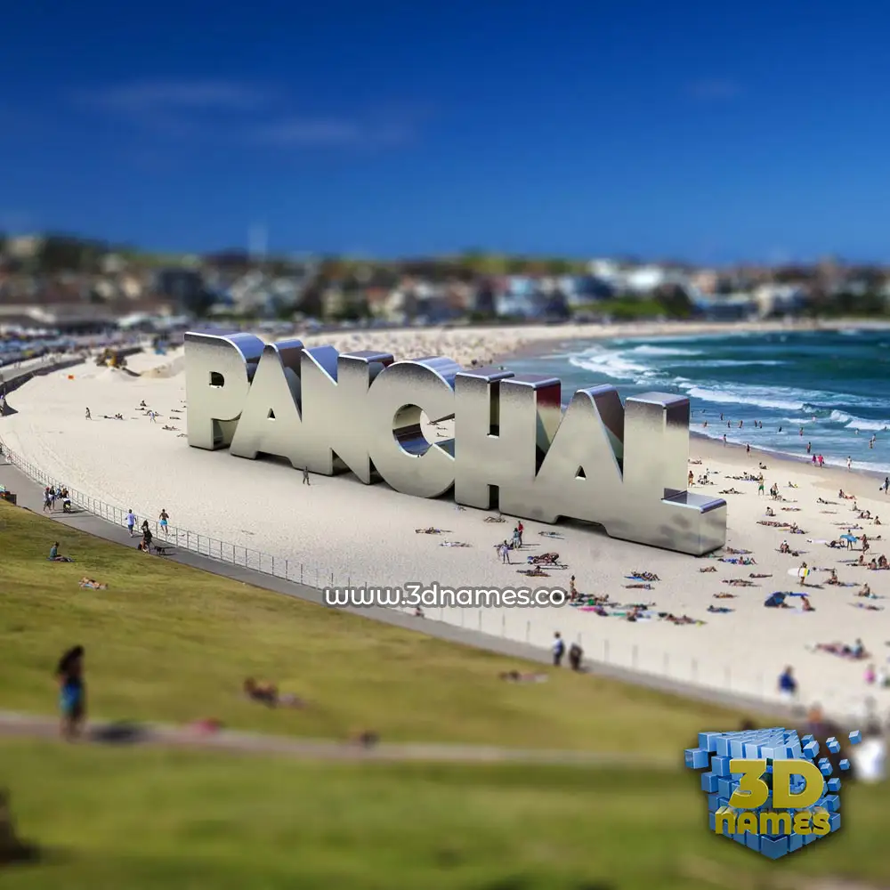 panchal in Bondi Beach style - 3D name wallpaper