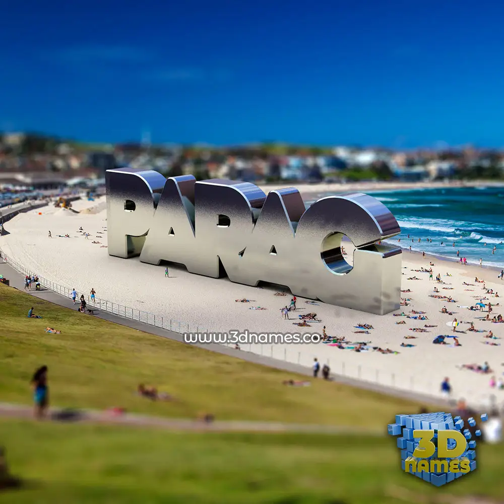 parag in Bondi Beach style - 3D name wallpaper