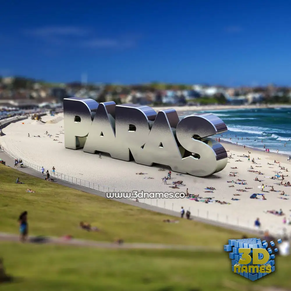 paras in Bondi Beach style - 3D name wallpaper