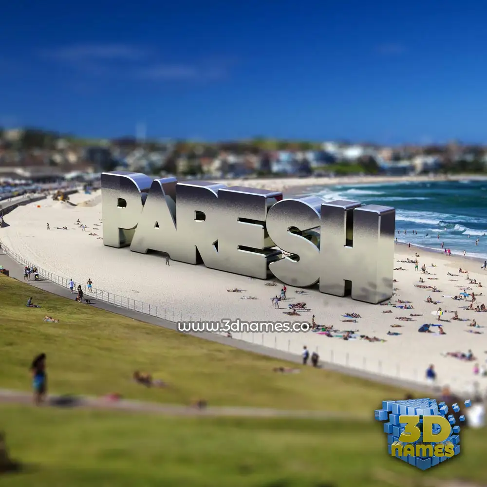 paresh in Bondi Beach style - 3D name wallpaper