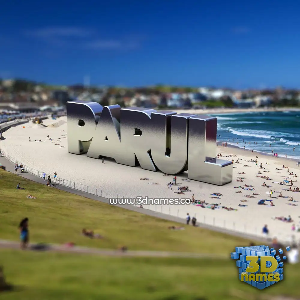 parul in Bondi Beach style - 3D name wallpaper