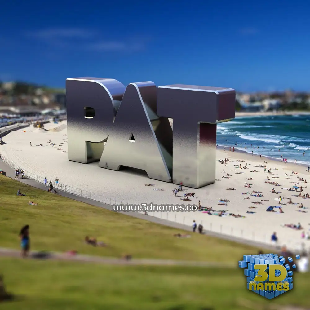 pat in Bondi Beach style - 3D name wallpaper