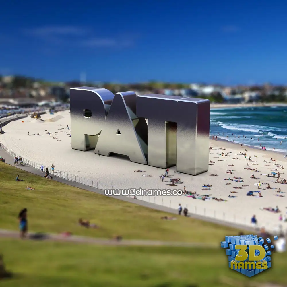 pati in Bondi Beach style - 3D name wallpaper
