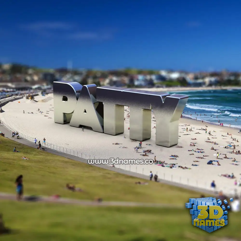 patty in Bondi Beach style - 3D name wallpaper