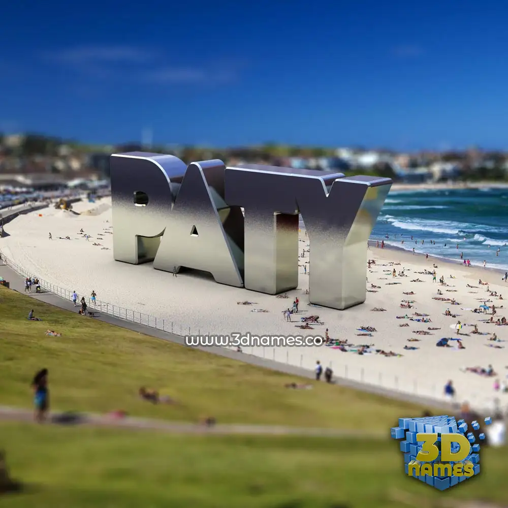 paty in Bondi Beach style - 3D name wallpaper