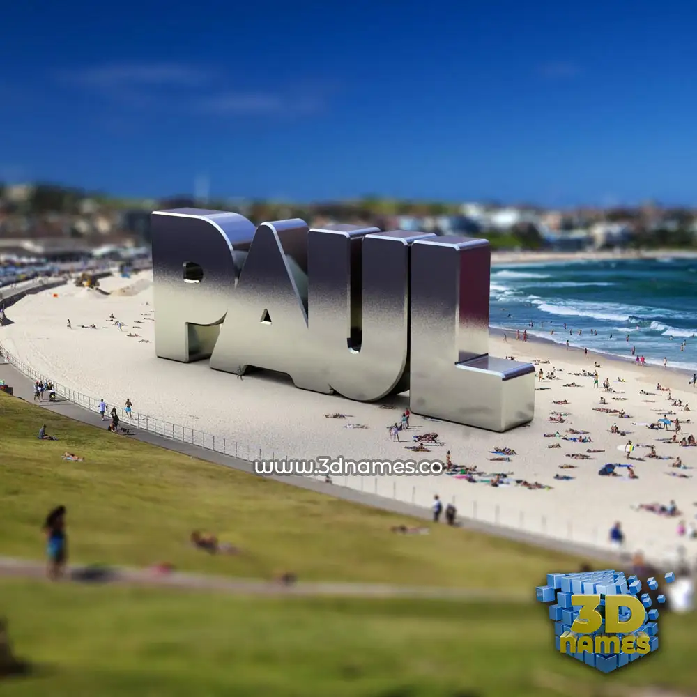 paul in Bondi Beach style - 3D name wallpaper