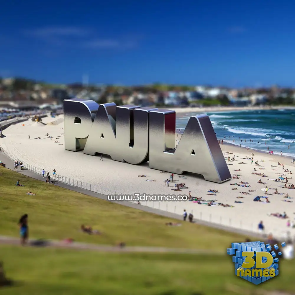 paula in Bondi Beach style - 3D name wallpaper
