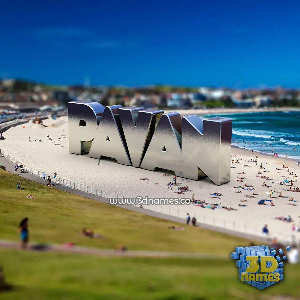 pavan in Bondi Beach style - 3D name wallpaper