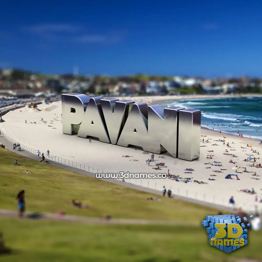pavani in Bondi Beach style - 3D name wallpaper
