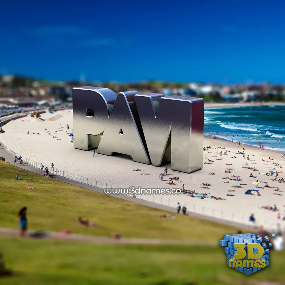 pavi in Bondi Beach style - 3D name wallpaper