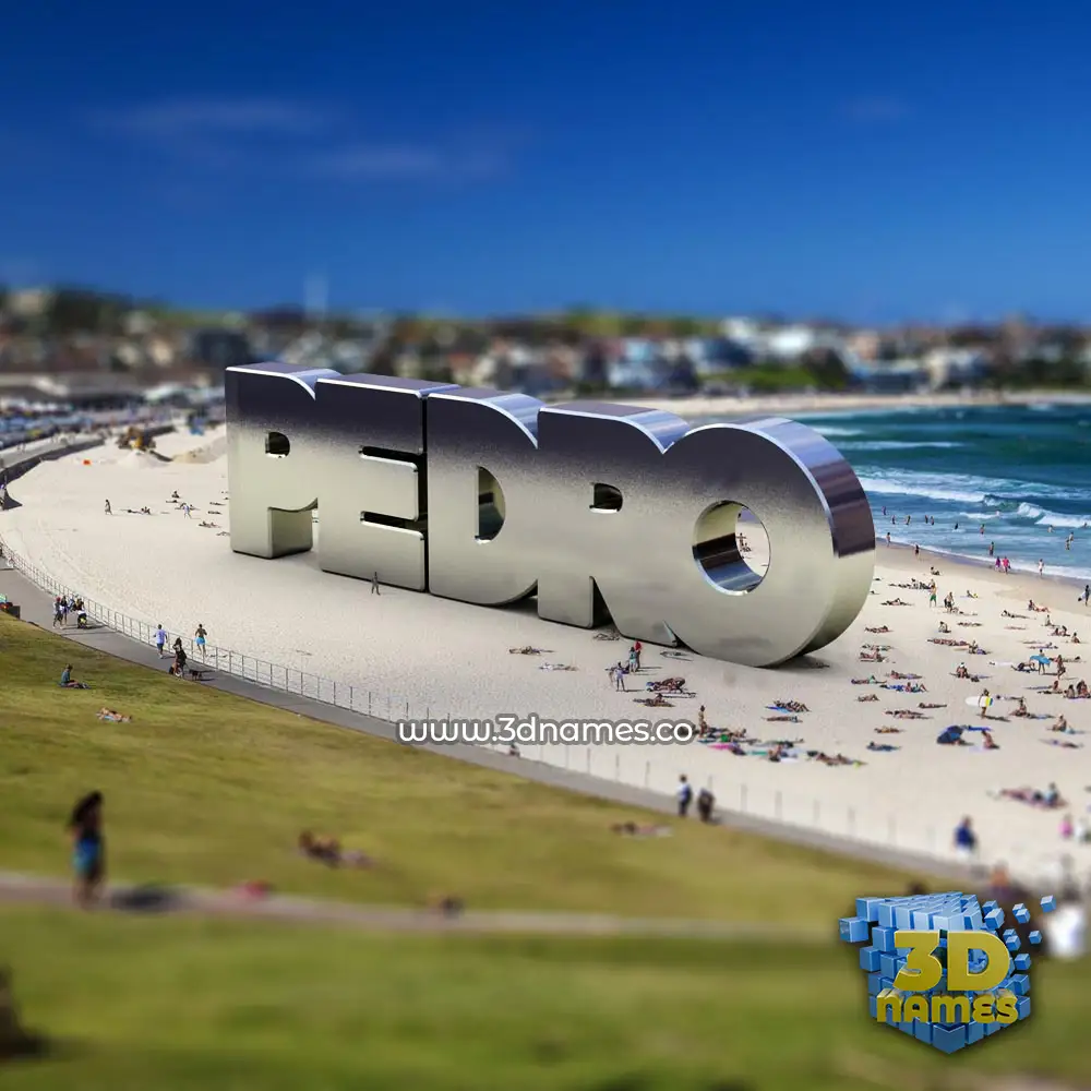 pedro in Bondi Beach style - 3D name wallpaper