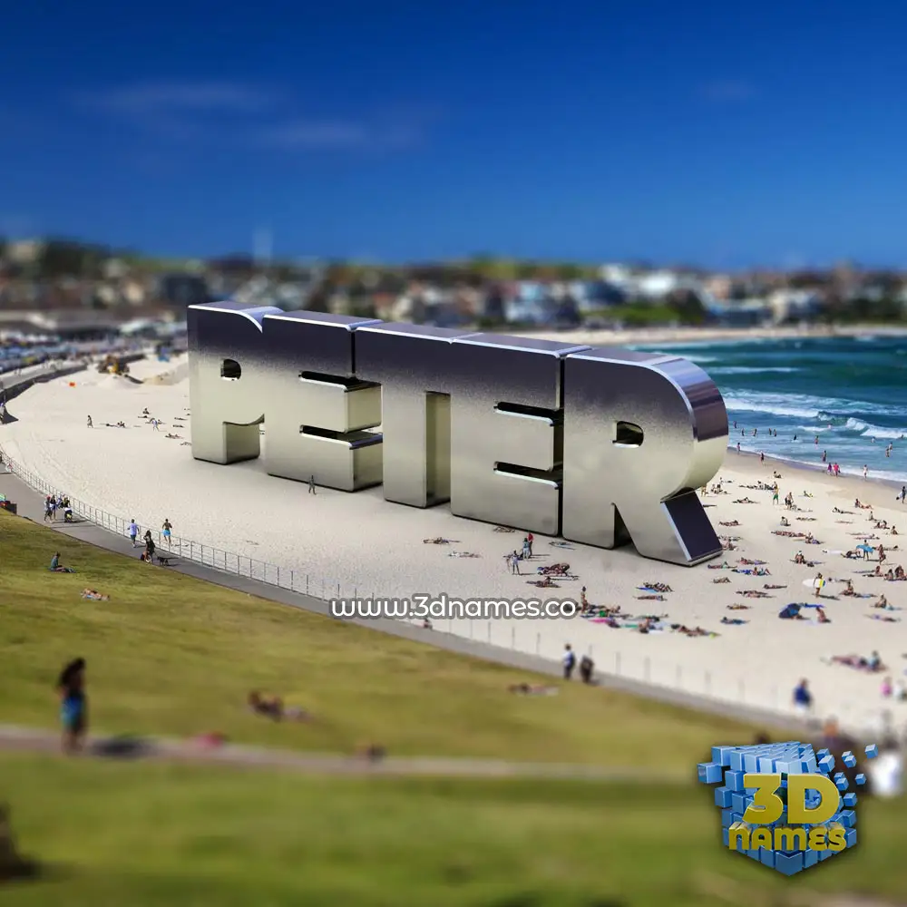 peter in Bondi Beach style - 3D name wallpaper