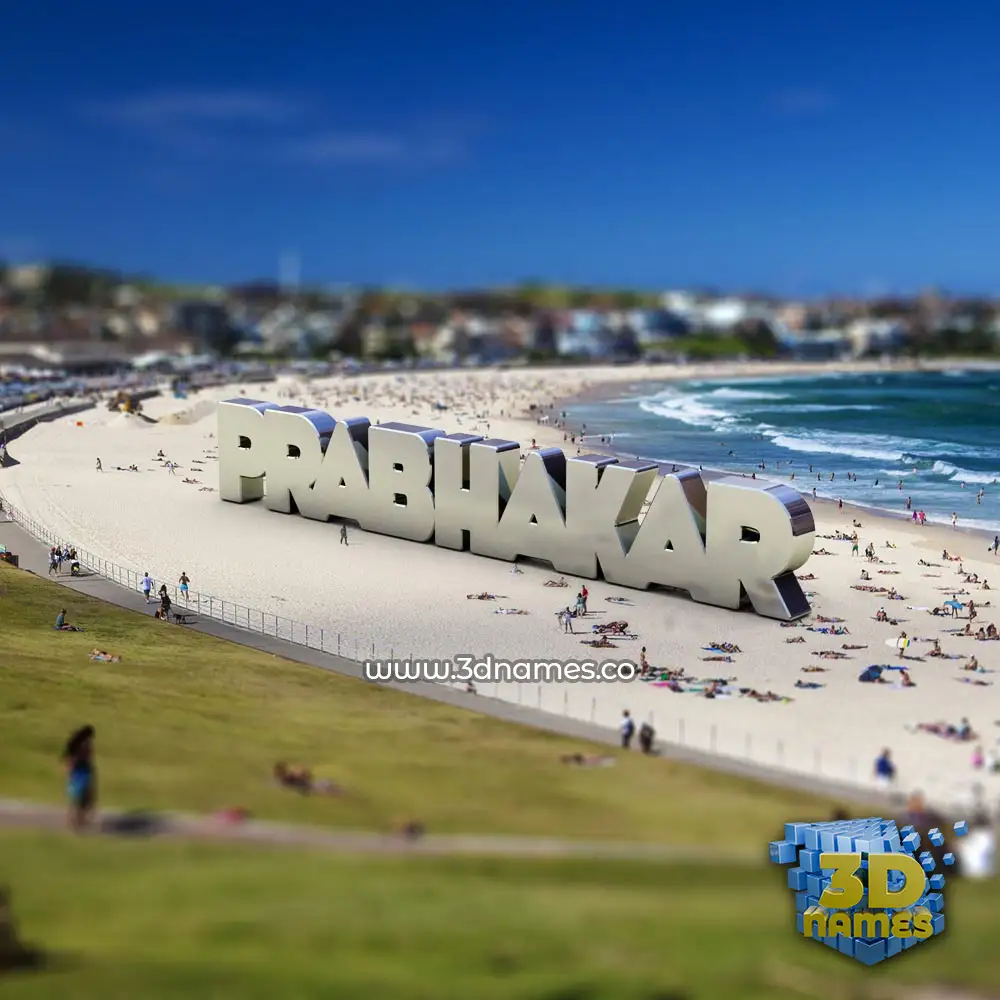 prabhakar in Bondi Beach style - 3D name wallpaper