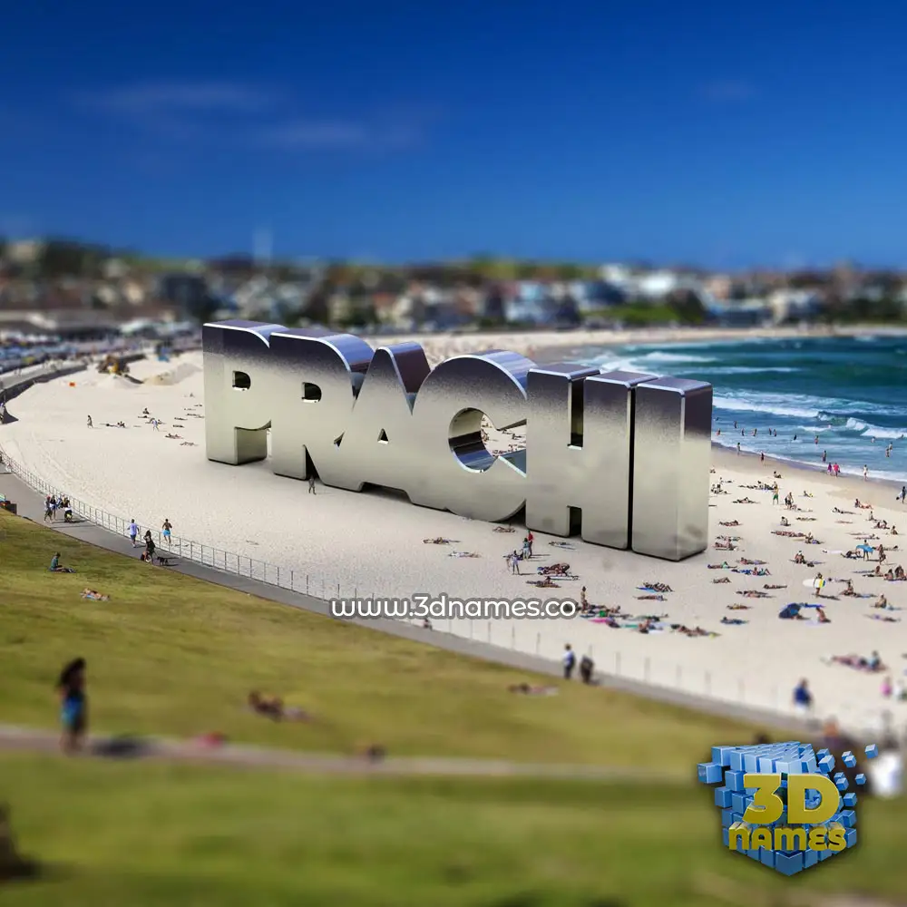 prachi in Bondi Beach style - 3D name wallpaper