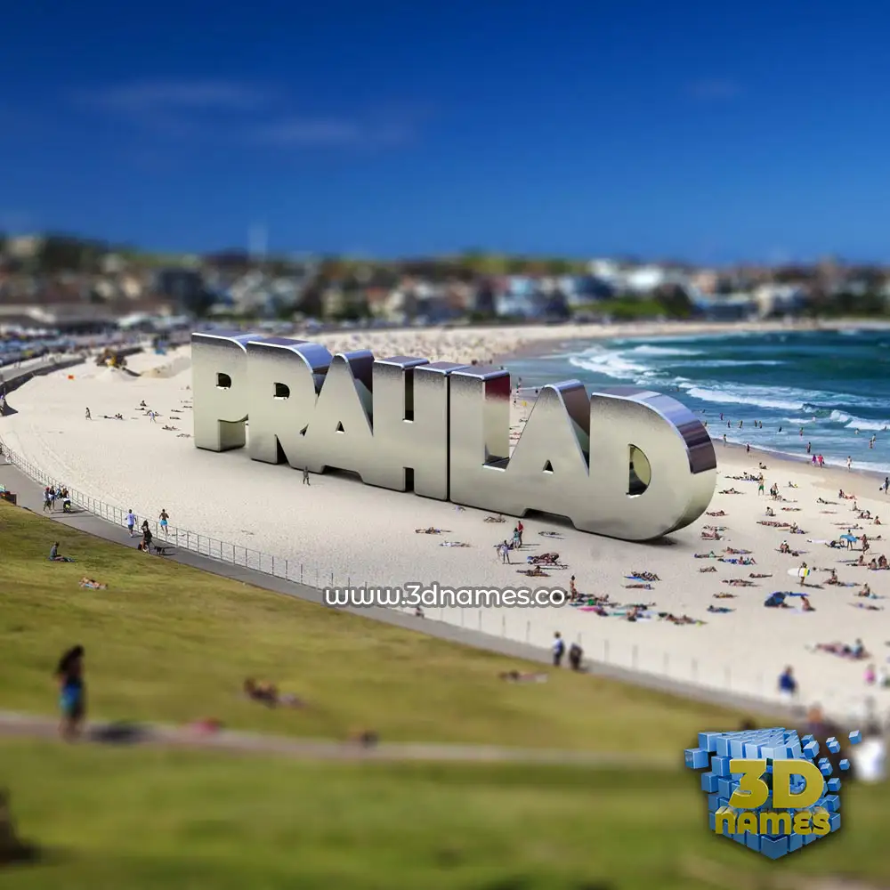 prahlad in Bondi Beach style - 3D name wallpaper