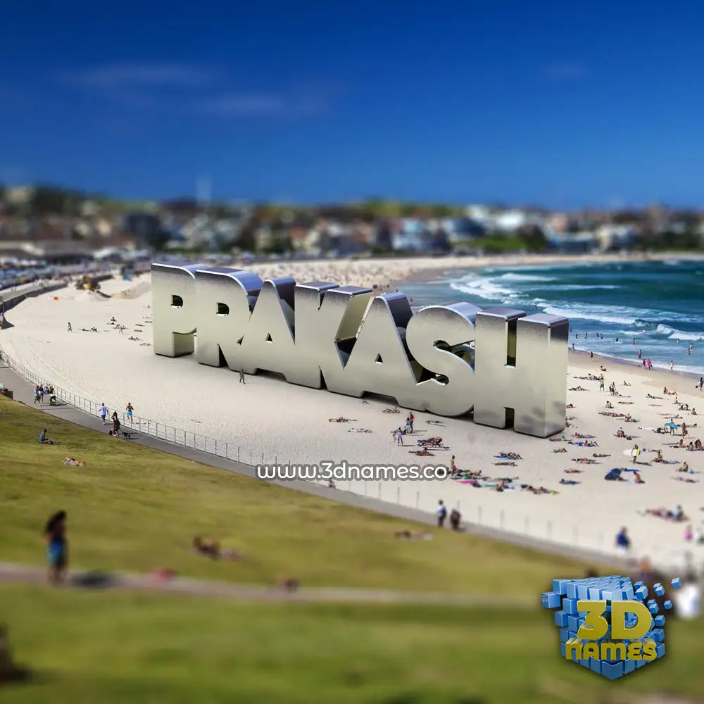 prakash in Bondi Beach style - 3D name wallpaper