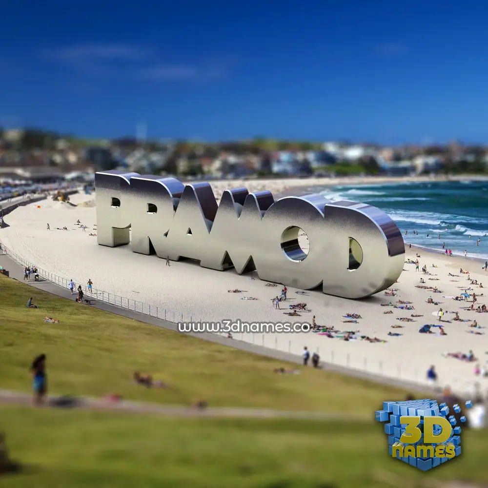 pramod in Bondi Beach style - 3D name wallpaper