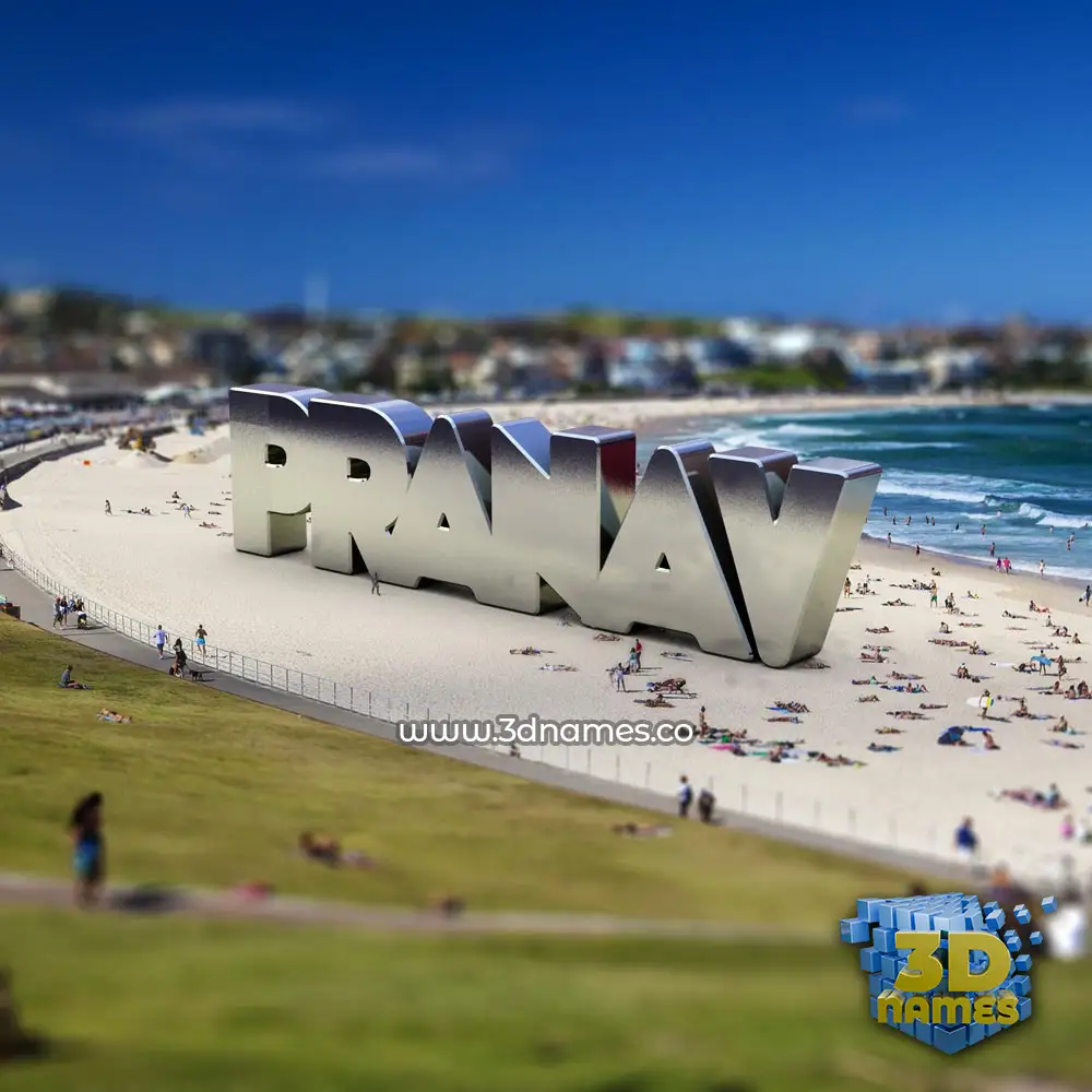 pranav in Bondi Beach style - 3D name wallpaper