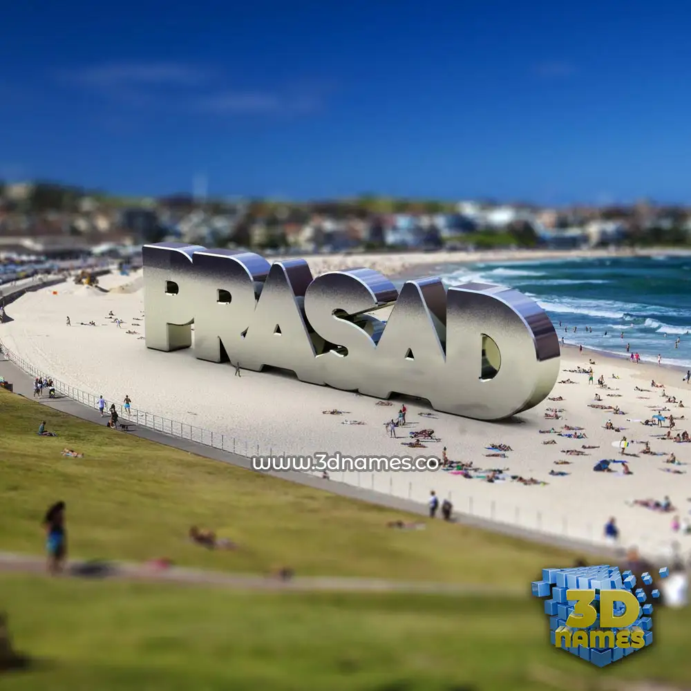 prasad in Bondi Beach style - 3D name wallpaper