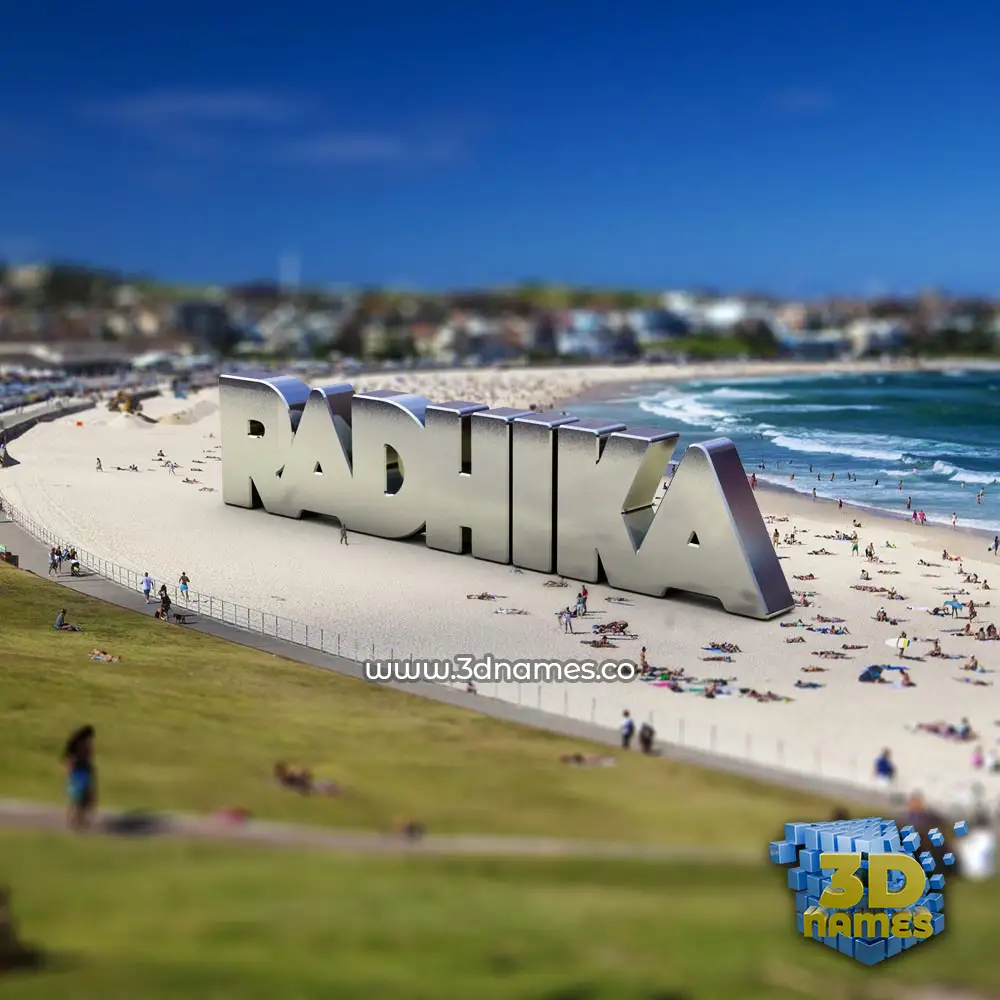radhika in Bondi Beach style - 3D name wallpaper