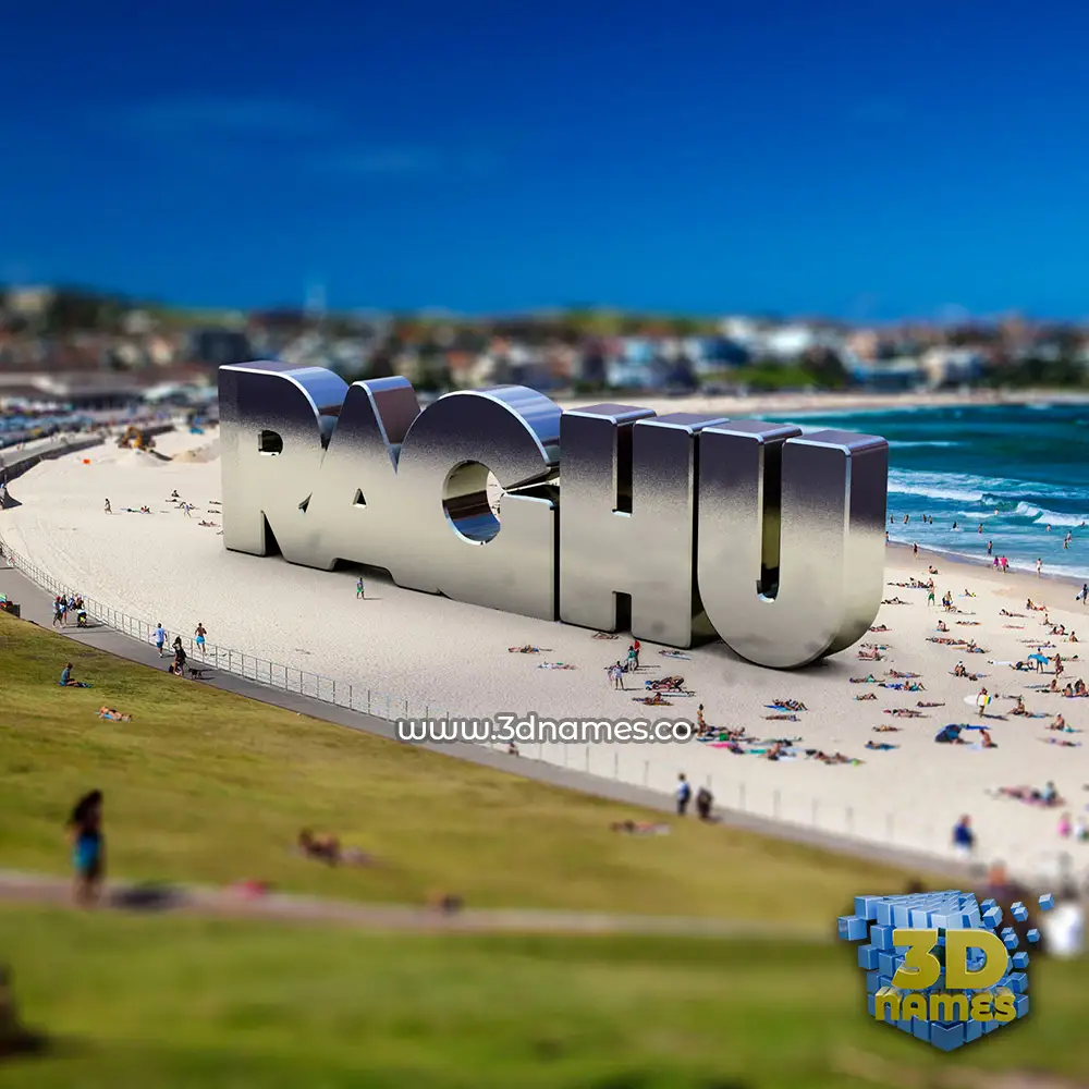 raghu in Bondi Beach style - 3D name wallpaper