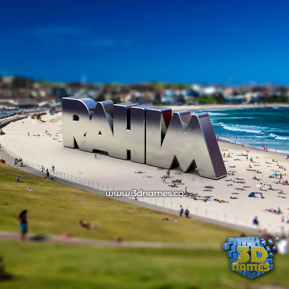 rahim in Bondi Beach style - 3D name wallpaper