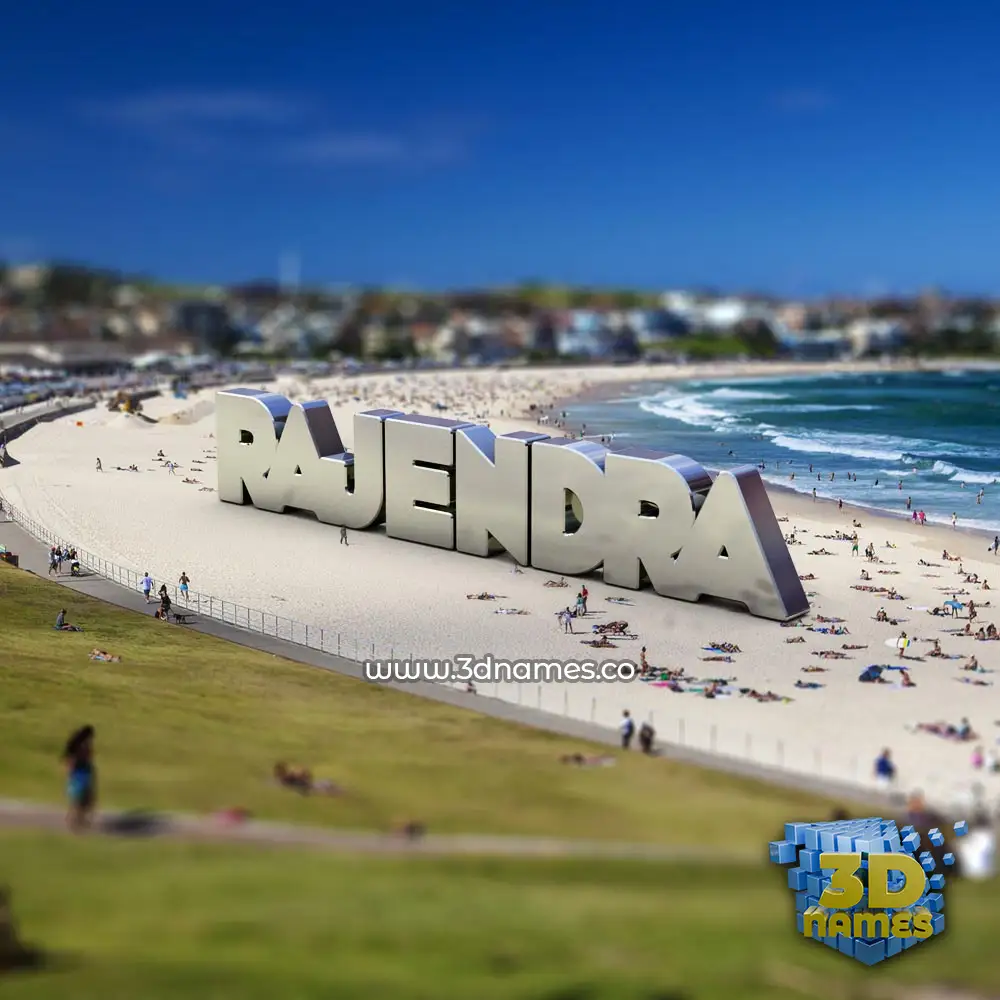 rajendra in Bondi Beach style - 3D name wallpaper