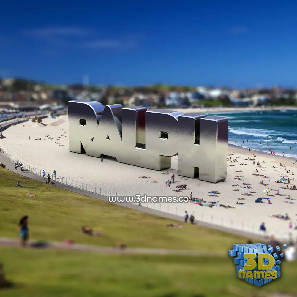 ralph in Bondi Beach style - 3D name wallpaper