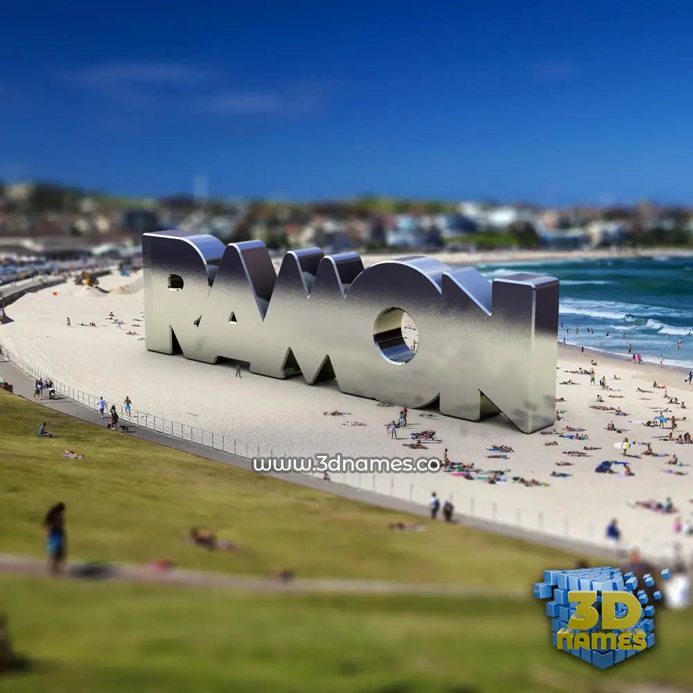 ramon in Bondi Beach style - 3D name wallpaper