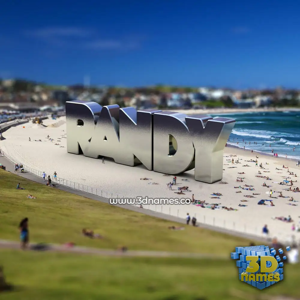 randy in Bondi Beach style - 3D name wallpaper