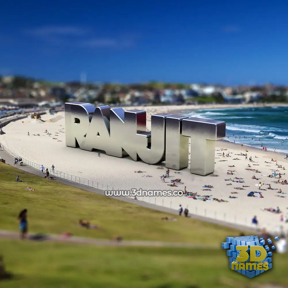 ranjit in Bondi Beach style - 3D name wallpaper