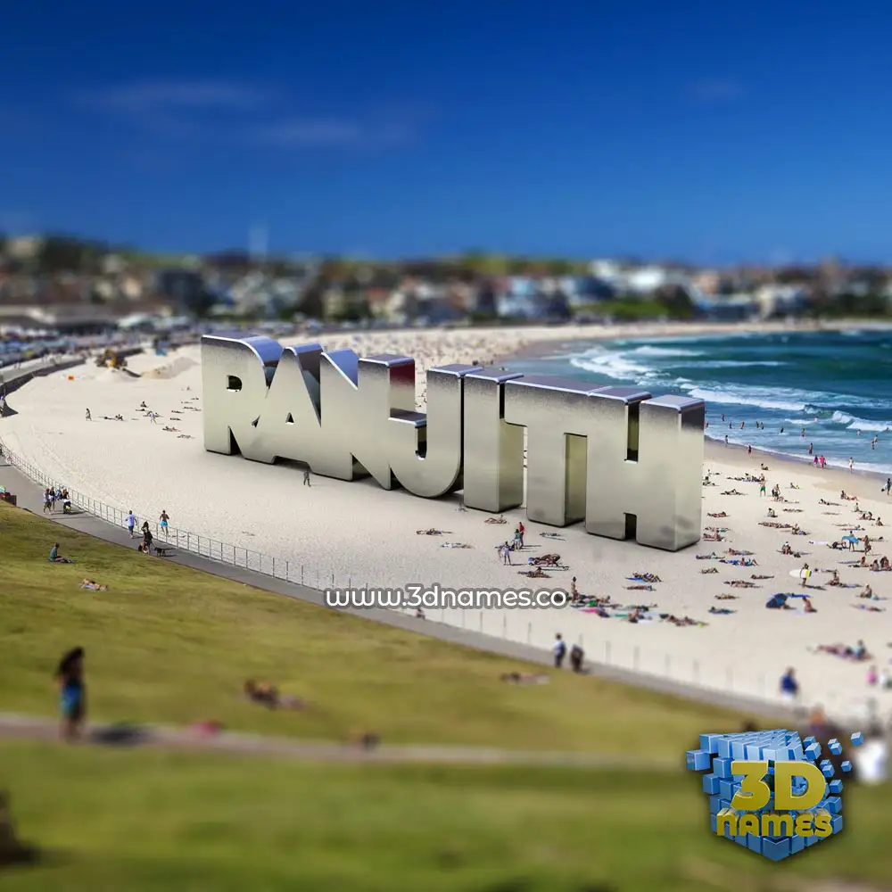 ranjith in Bondi Beach style - 3D name wallpaper