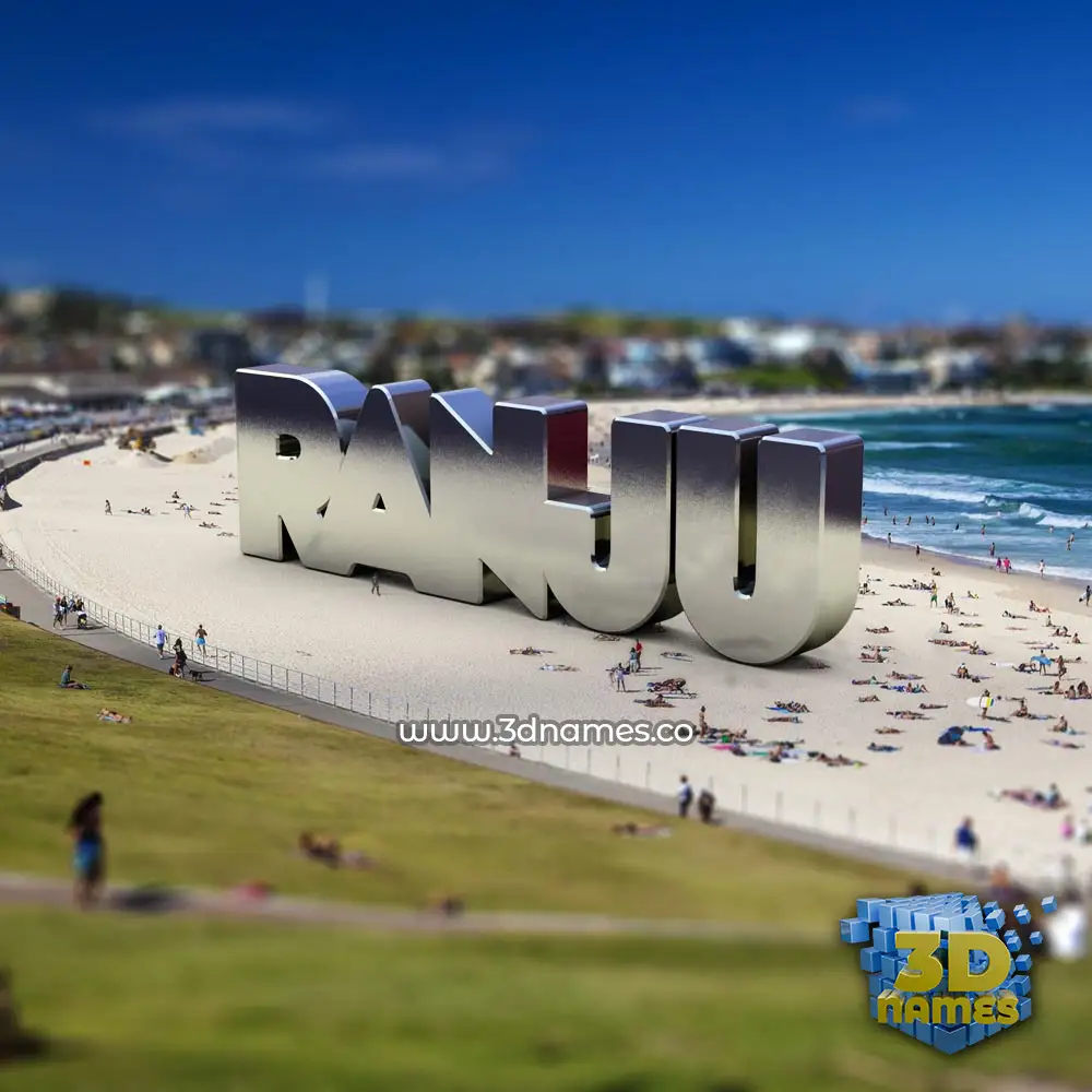 ranju in Bondi Beach style - 3D name wallpaper